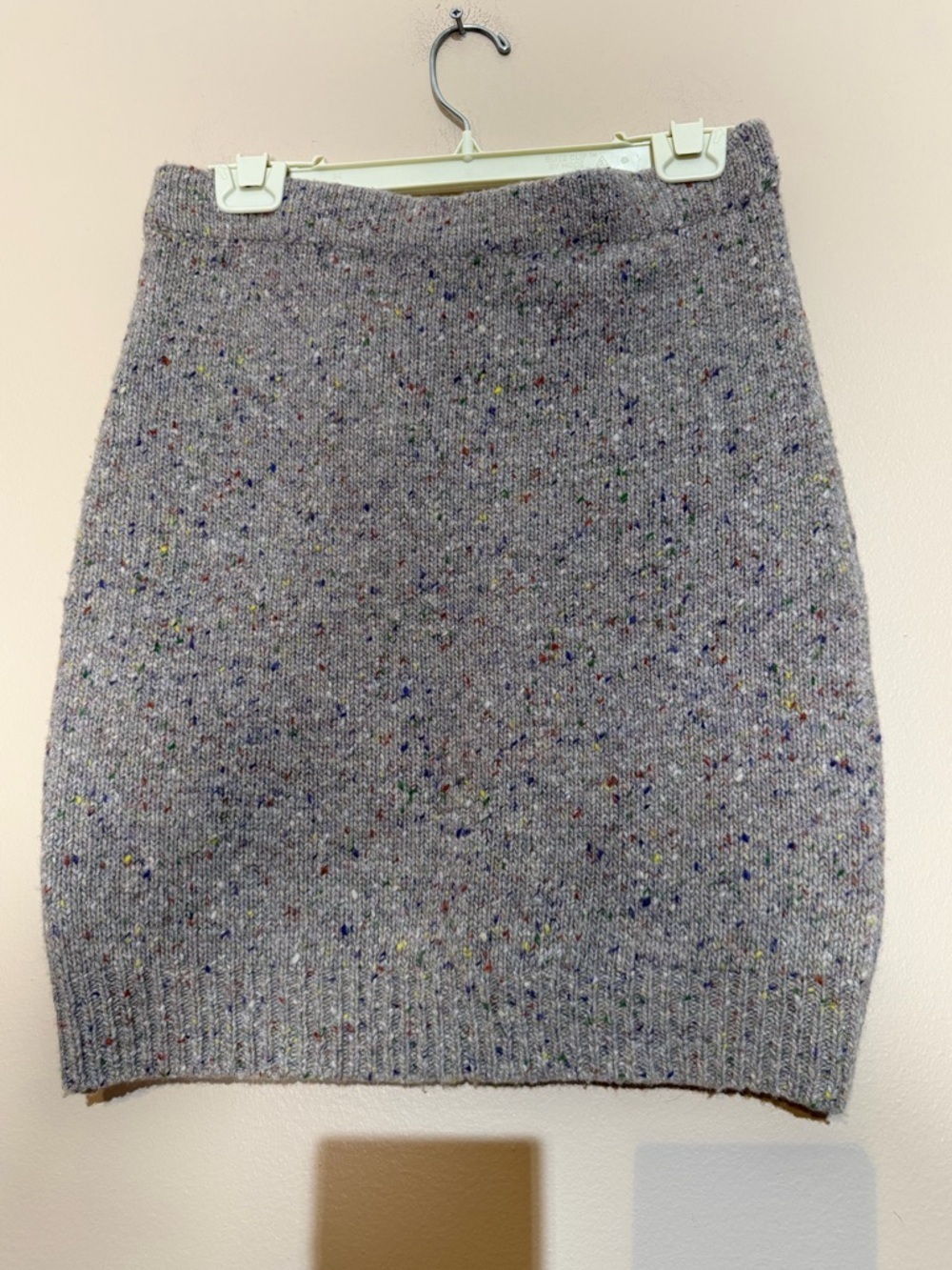 Rebecca Minkoff Heather Gray Speckled Knit Pencil Skirt